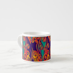 Tasse Expresso Art Motif tatouage - flammes & cercles