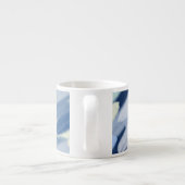 Tasse Expresso Art Unique Bleu et Blanc (Dos)