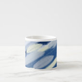 Tasse Expresso Art Unique Bleu et Blanc (Devant)
