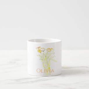 Tasse Expresso Assez Minimaliste Moderne Contour De Fleur Pour Fe