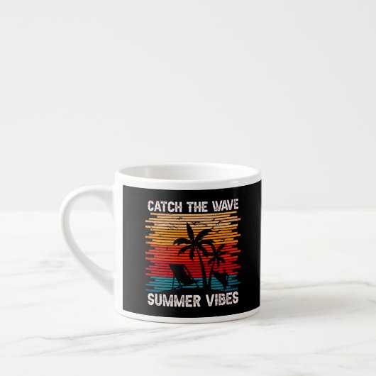 Tasse Expresso Attraper Les Vibes D'Été De La Vague (Gauche)