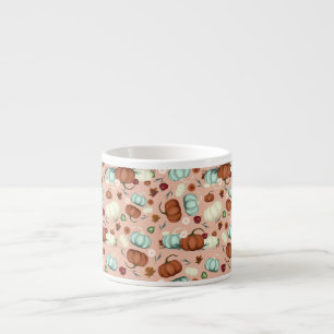 Tasse Expresso Automne Citrouille Floral