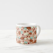 Tasse Expresso Automne Citrouille Floral (Devant droit)