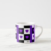 Tasse Expresso B&W Purple Hearts Beating (Droite)