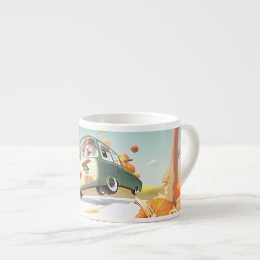 Tasse Expresso Balade en Citrouille lunaire (Devant droit)