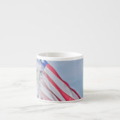 Tasse Expresso Bald Eagle et le drapeau américain (Devant)