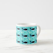 Tasse Expresso baleines noires sous l'eau (Devant droit)
