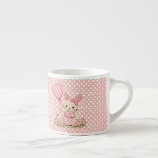 Tasse Expresso Ballon de lapin rose (Droite)