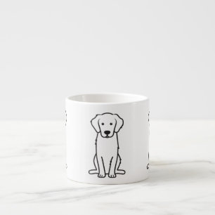 Tasse Expresso Bande dessinée de chien de golden retriever