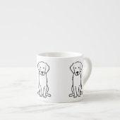 Tasse Expresso Bande dessinée de chien de golden retriever (Devant droit)