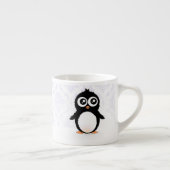 Tasse Expresso Bande dessinée mignonne de pingouin (Droite)