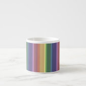 Tasse Expresso Bandes arc-en-ciel coupées (Devant)