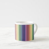 Tasse Expresso Bandes arc-en-ciel coupées (Devant droit)