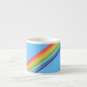 Tasse Expresso Bandes arc-en-ciel diagonales (Devant)