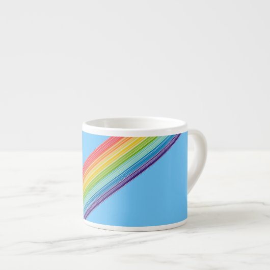 Tasse Expresso Bandes arc-en-ciel diagonales (Devant droit)