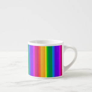 Tasse Expresso Bandes arc-en-ciel irrégulières