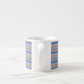 Tasse Expresso Bandes Brown et bleues (Dos)