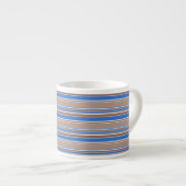 Tasse Expresso Bandes Brown et bleues (Devant droit)