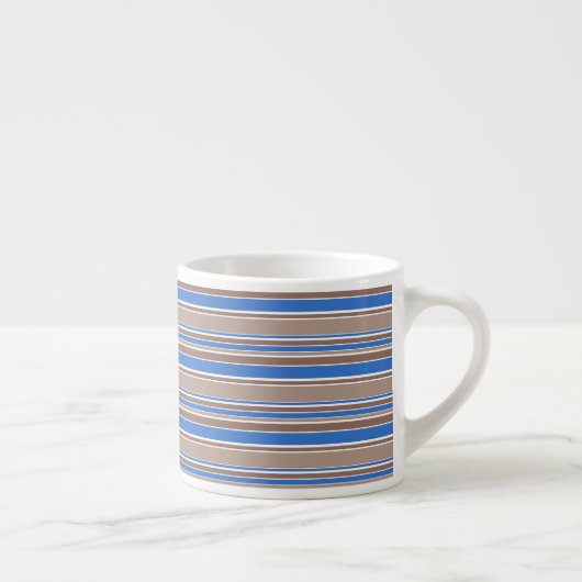 Tasse Expresso Bandes Brown et bleues (Droite)