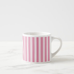 Tasse Expresso Bandes de bonbons roses et blanches