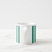 Tasse Expresso Bandes de bonbons vert et blanc (Dos)