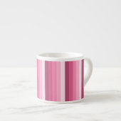 Tasse Expresso Bandes d'ombre rose (Devant droit)