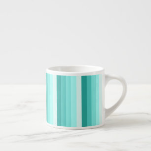 Tasse Expresso Bandes d'ombre turquoise