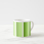 Tasse Expresso Bandes d'ombre vert citron (Devant droit)