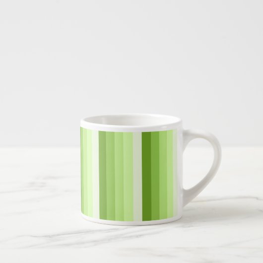 Tasse Expresso Bandes d'ombre vert citron (Droite)