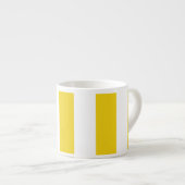 Tasse Expresso Bandes Jaunes, Blancs, Motif rayé (Devant droit)