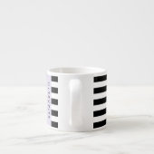 Tasse Expresso Bandes noires et blanches, Gravées, Lignes, Votre  (Dos)