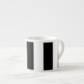 Tasse Expresso Bandes noires et blanches, Motif rayé, Lignes (Devant droit)