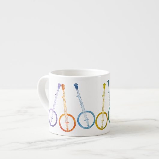 Tasse Expresso Banjos d'arc-en-ciel (Devant gauche)