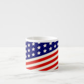 Tasse Expresso Bannière étoilée blanche et bleue rouge de drapeau (Devant)
