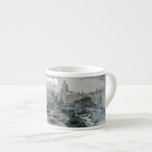 Tasse Expresso Barcelone espresso (Devant droit)