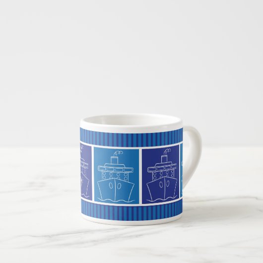 Tasse Expresso Bateau de croisière (Devant droit)