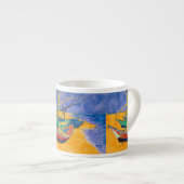 Tasse Expresso Bateaux de Van Gogh Impressionnisme Plage (Devant droit)