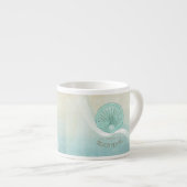 Tasse Expresso Beach House Clam Shell Aqua Blue ID623 (Devant droit)
