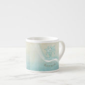 Tasse Expresso Beach House Palm Trees Aqua ID623 (Devant droit)