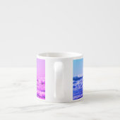 Tasse Expresso Beach Ocean Wave Nom Monogramme Water Pink Ombre (Dos)