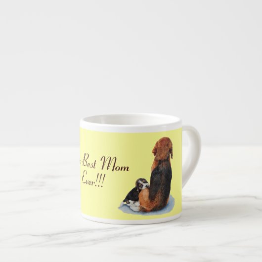 Tasse Expresso Beagle chiot mignon bouddin maman chien (Devant droit)