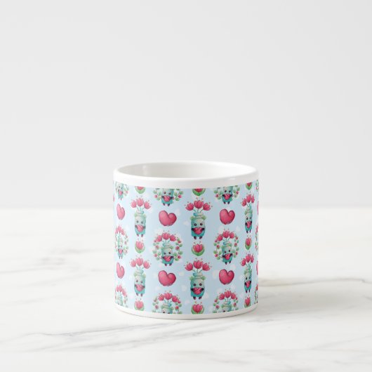 Tasse Expresso Beau Floral Mason Jar Hearts Motif (Devant)