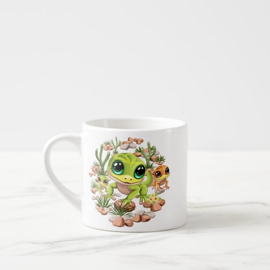 Tasse Expresso Bébé Geckos jote personnages de dessin (Gauche)