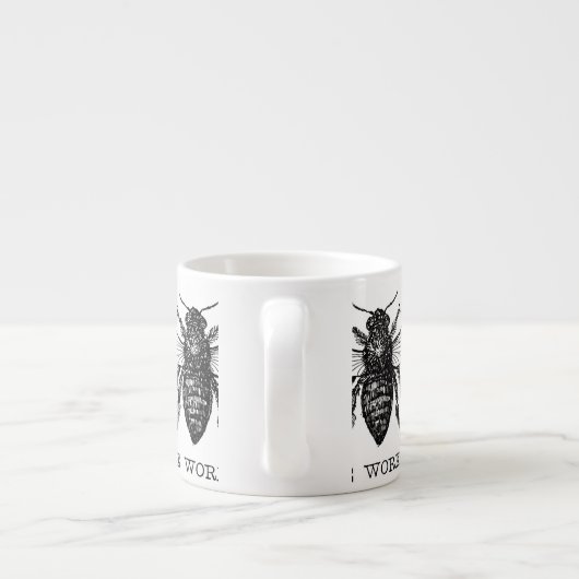 Tasse Expresso Bee Worker Honey Black Bumblebee (Dos)