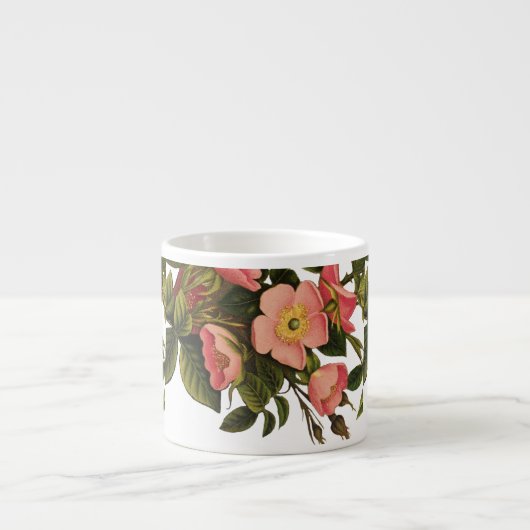 Tasse Expresso Belle Botanique rose Rose vintage (Devant)