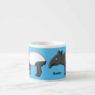 Tasse Expresso Belle illustration de tapir de dessin animé