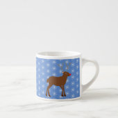 Tasse Expresso Belle renne de Noël avec nez rouge (Droite)