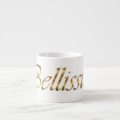 Tasse Expresso Bellissimo. Élément d'or de gradient (Devant)