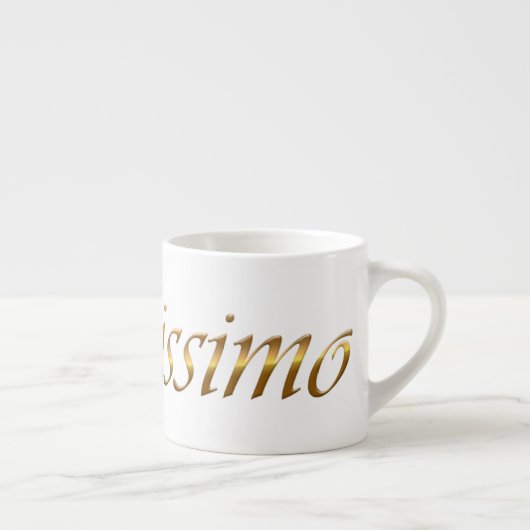 Tasse Expresso Bellissimo. Élément d'or de gradient (Droite)