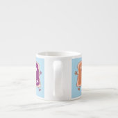 Tasse Expresso Beurre d'arachide mignonne et caricature sandwich (Dos)